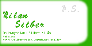 milan silber business card